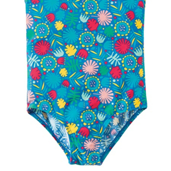 NWT Frugi Jungle Jamboree 1-Piece Swimsuit Blue Multicolor Print Size 9/10 - Picture 5 of 5